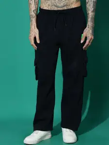 GRIFFEL Men Straight-Fit Mid Rise Track Pants