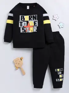 LITTLE NINJA Boys Printed T-shirt with Trousers