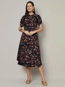 all about you Floral Print Fit & Flare Dress