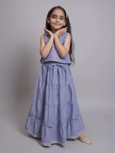 Biglilpeople Girls Printed Ready to Wear Lehenga &