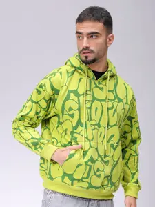 The Indian Garage Co Men Printed Hooded Sweatshirt