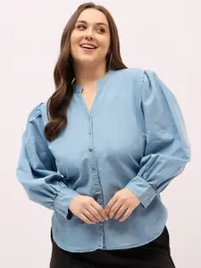 DressBerry Curve Women Classic Opaque Casual Shirt