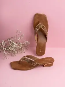 Inc 5 Embellished Ethnic Block Sandals