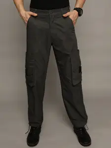 The Roadster Lifestyle Co Mid Rise Loose Fit Cargo Trousers