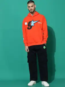 GRIFFEL Men Printed Oversized Hooded Tracksuits