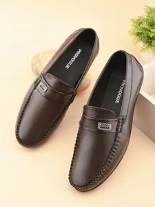Provogue Men Textured Slip- On Formal Shoes