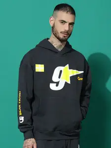 GRIFFEL Men Hooded Printed Sweatshirt