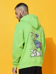 GRIFFEL Men Graphic Printed Long Sleeves Hooded Sweatshirt