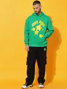 GRIFFEL Men Printed Mid-Rise Hooded Tracksuits