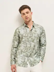 THE BEAR HOUSE Men Tailored Fit Opaque Printed Formal Shirt