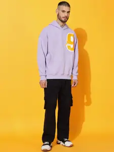 GRIFFEL Men Printed Hooded Oversized Tracksuits