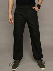 The Roadster Lifestyle Co Loose Fit Mid Rise Trousers