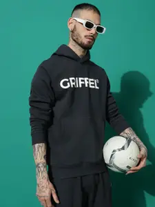 GRIFFEL Men Hooded Printed Sweatshirt