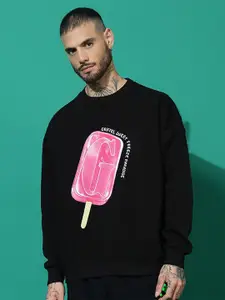 GRIFFEL Men Printed Round Neck Long Sleeves Sweatshirt