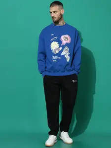 GRIFFEL Men Printed Oversized Tracksuit