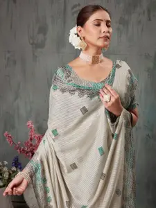 Saree mall Poly Chiffon Block Print Sarees