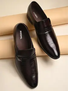 Regal Men Textured Formal Slip-Ons