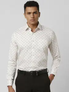 Van Heusen Men Slim Fit Opaque Printed Casual Shirt