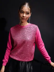 SASSAFRAS Women Embellished Sweatshirt