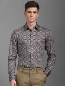 Louis Philippe Men Classic Floral Opaque Printed Formal Shirt