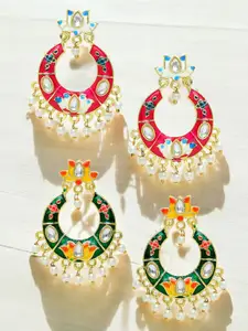 OOMPH Floral Chandbalis Earrings