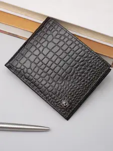 Allen Solly Men Textured Leather Two Fold Wallet
