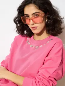 SASSAFRAS Women Embellished Sweatshirt