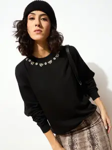 SASSAFRAS Women Embellished Sweatshirt