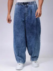 The Indian Garage Co Men Loose Baggy Fit Drop Crotch Harem Jeans