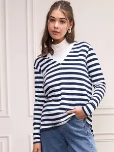 SASSAFRAS Women Striped Pullover