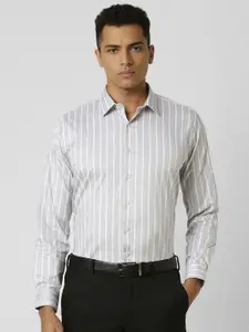 Van Heusen Men Slim Fit Opaque Striped Formal Shirt