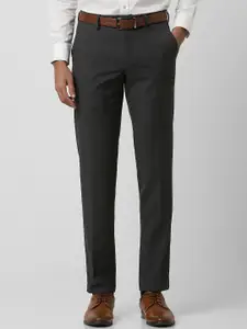 Van Heusen Men Slim Fit Mid-Rise Formal Trousers