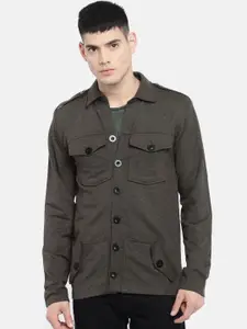 ARISE Men Shirt Collar Front-Open Sweatshirt