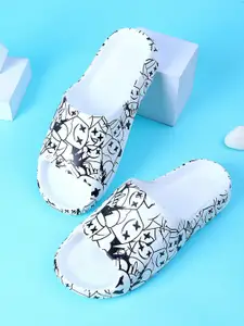 KAPYANSH Men Printed Rubber Sliders