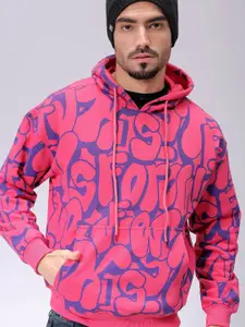 The Indian Garage Co Men Printed Hooded Sweatshirt
