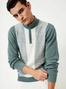 max Men Colourblocked Pullover
