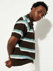 max URB_N Striped Oversized Polo T-shirt