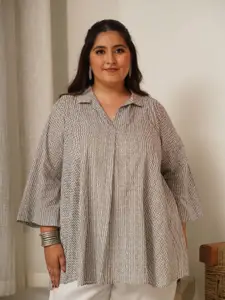 NANGALIA RUCHIRA Women Printed Cotton Shirt Style Top