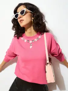 SASSAFRAS Women Embellished Sweatshirt