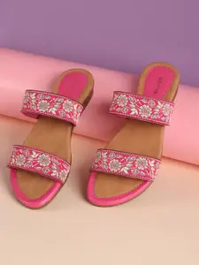 Anouk Women Embroidered Ethnic Open Toe Flats