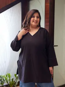 NANGALIA RUCHIRA Women V-Neck Cotton Top