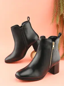 The Roadster Lifestyle Co. Women Round Toe Block Heel Boots