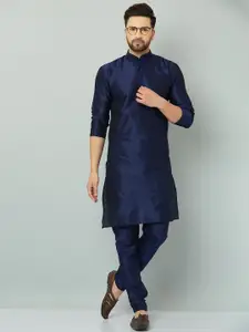 LEMONX Men Regular Thread Work Pure Silk Kurta with Pyjamas