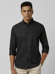 V Dot Men Slim Fit Opaque Printed Casual Shirt