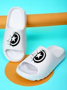 KAPYANSH Men Printed Rubber Sliders