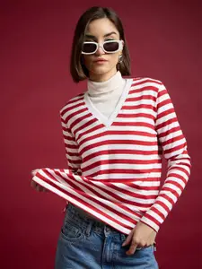 SASSAFRAS Women Striped Pullover
