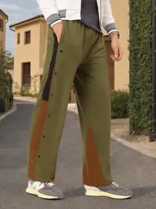Kook N Keech Men Side Snap Buttons Track Pants