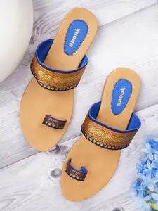 Anouk Women Colourblocked One Toe Flats with Bows