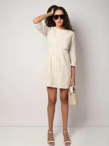 Vero Moda Floral Embroidered Fit & Flare Dress