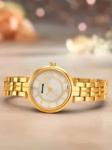 Sonata Women Embellished Dial & Bracelet Style Straps Analogue Watch 87077WM01